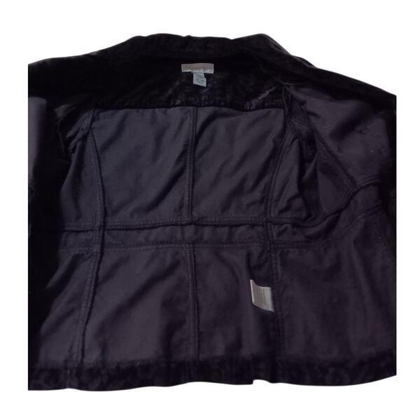 Y2K Velvet Gothic Punk Victorian Style Jacket L Dark Academia Gathers Art Peplum - Picture 9 of 12